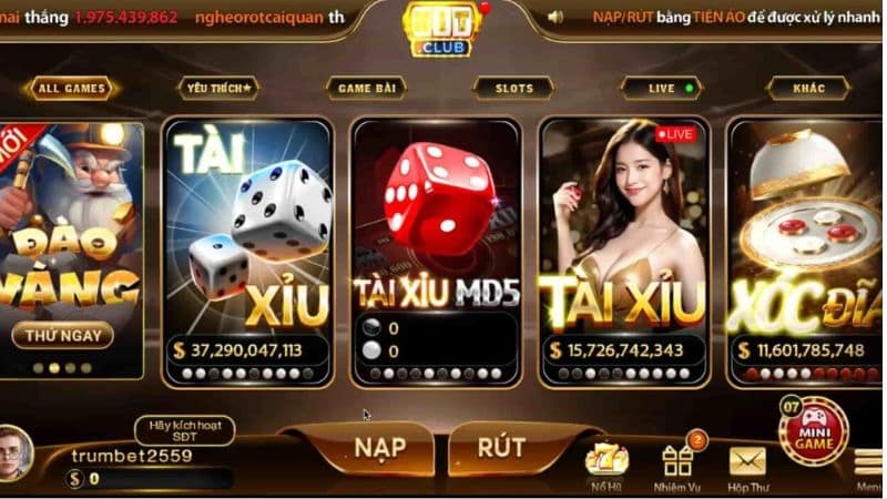 Hitclub thu hút người chơi chính sự đa dạng trong các trò chơi cá cược